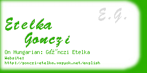 etelka gonczi business card